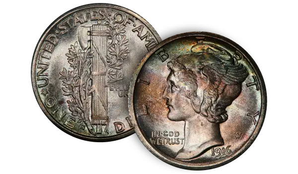 Mercury Dime 1916 Coins