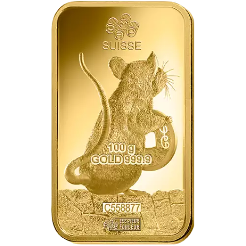 100g PAMP Gold Bar - Lunar Rat (3)