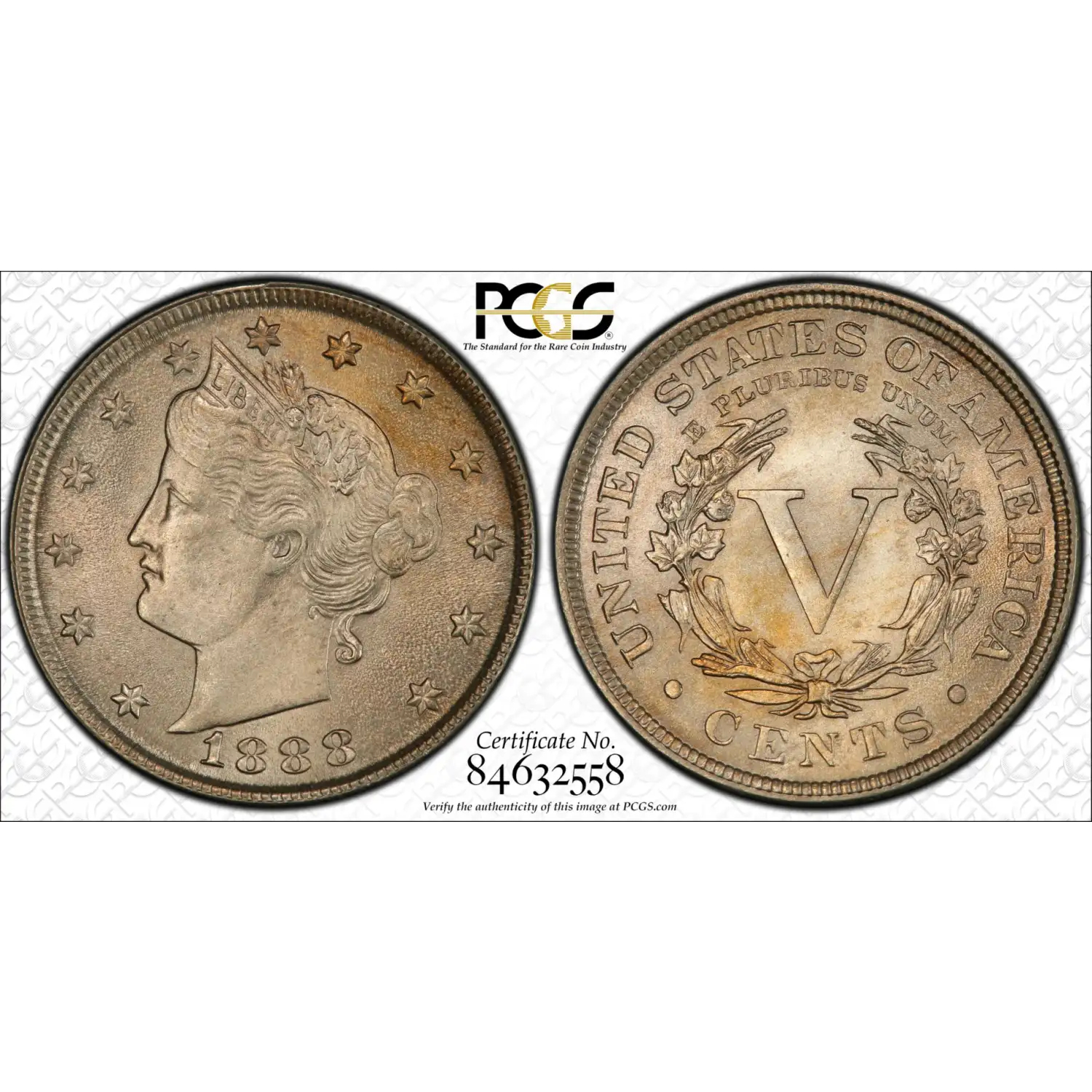 1888 Liberty Nickel PCGS MS-66