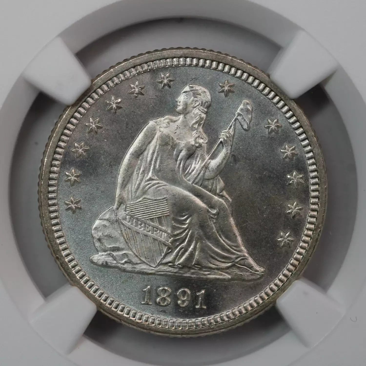 1891 Seated Liberty Quarter NGC MS-67