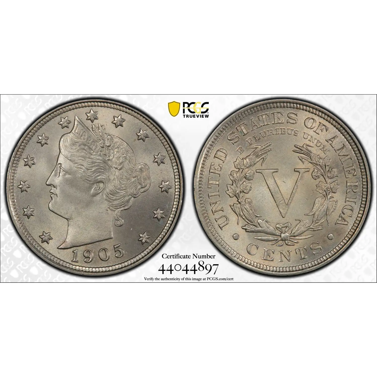 1905 Liberty Nickel PCGS MS-66