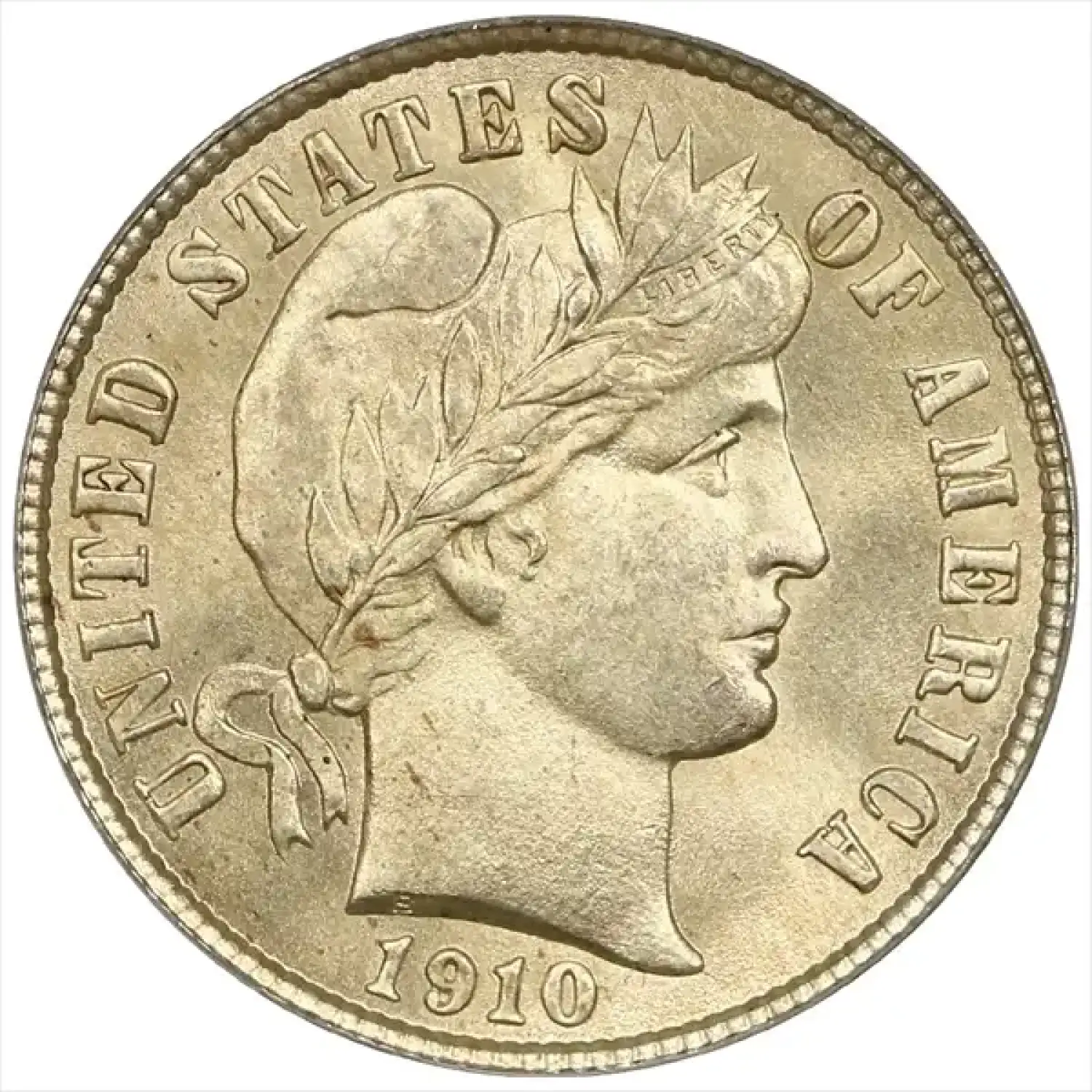 1910 Barber Dime PCGS MS-66