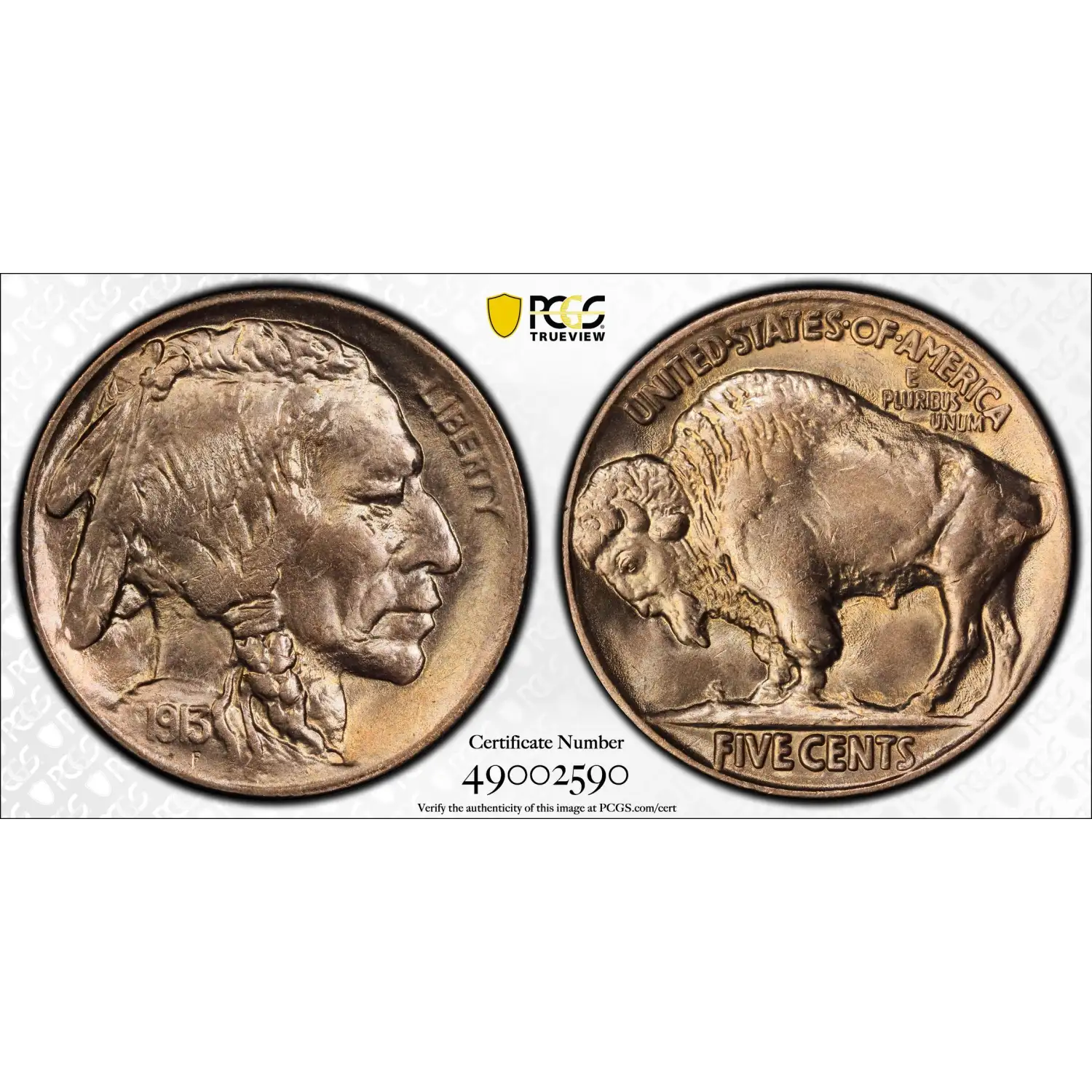 1913 Buffalo Nickel PCGS MS-66 Type 2