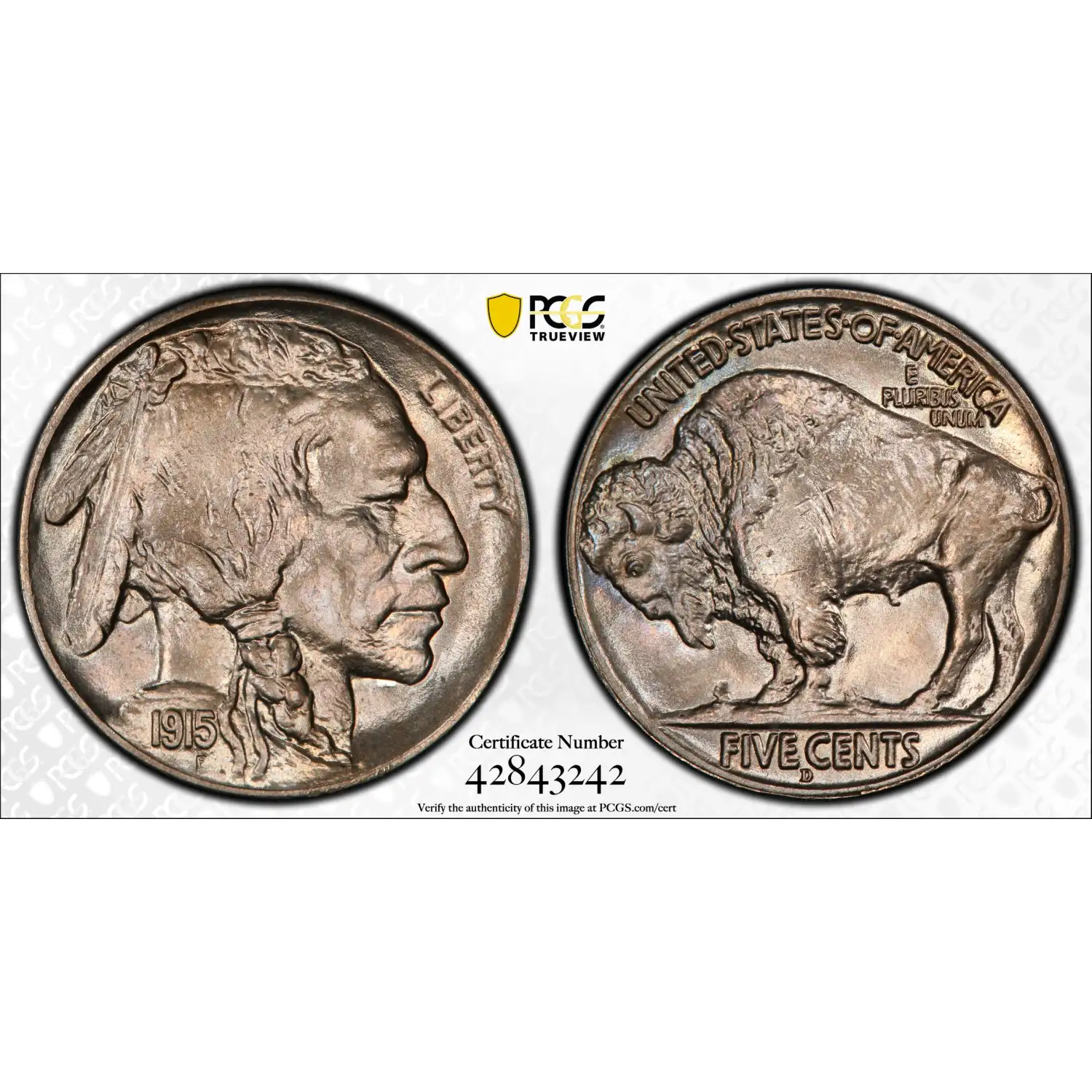 1915-D Buffalo Nickel PCGS MS-66