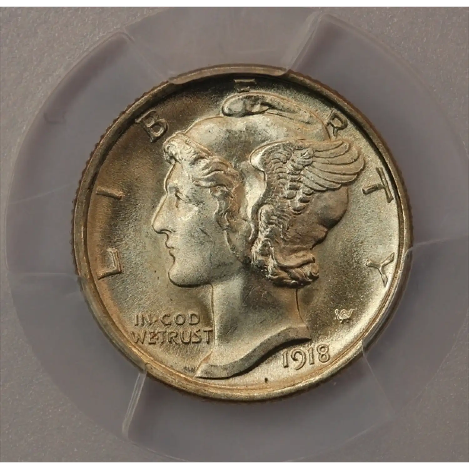 1918-D Mercury Dime PCGS MS-65