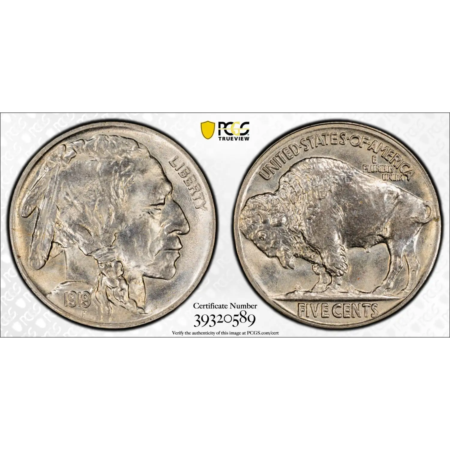 1919 Buffalo Nickel PCGS MS-67
