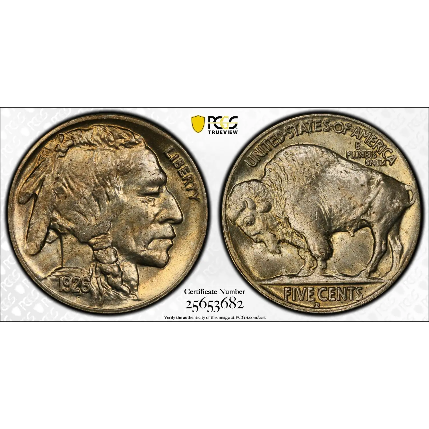 1926-D Buffalo Nickel PCGS MS-65