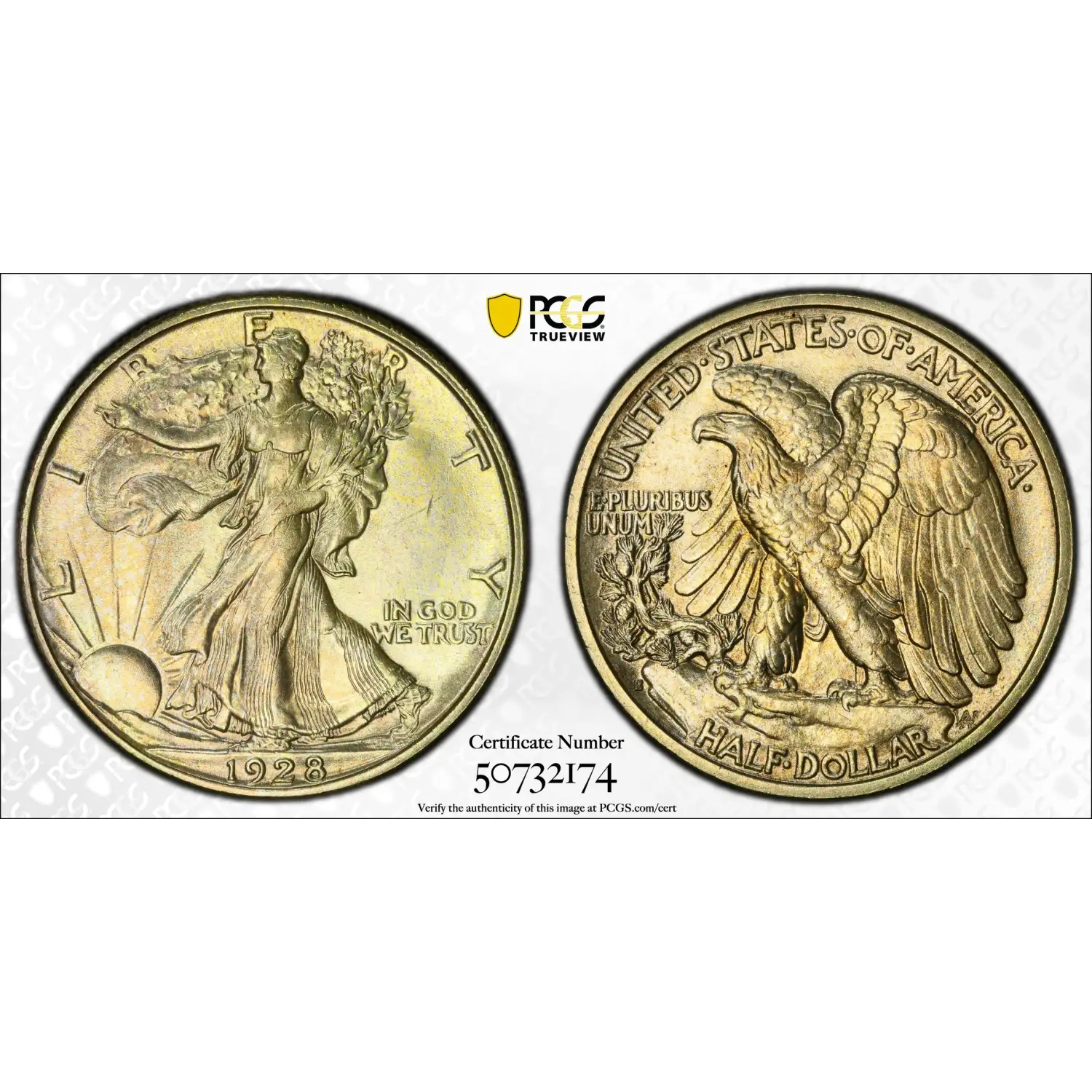 1928-S Walking Liberty Half Dollar PCGS MS-64