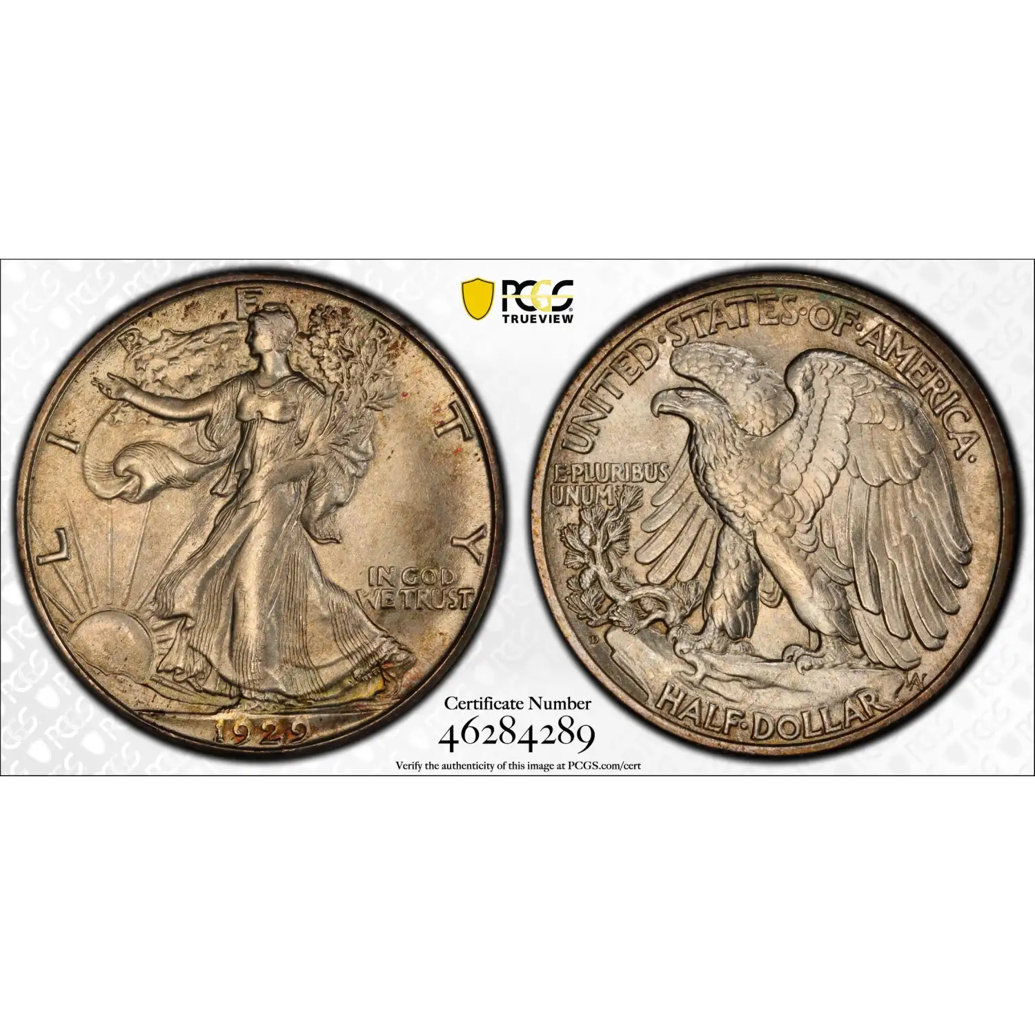 1929-D Walking Liberty Half Dollar PCGS MS-66