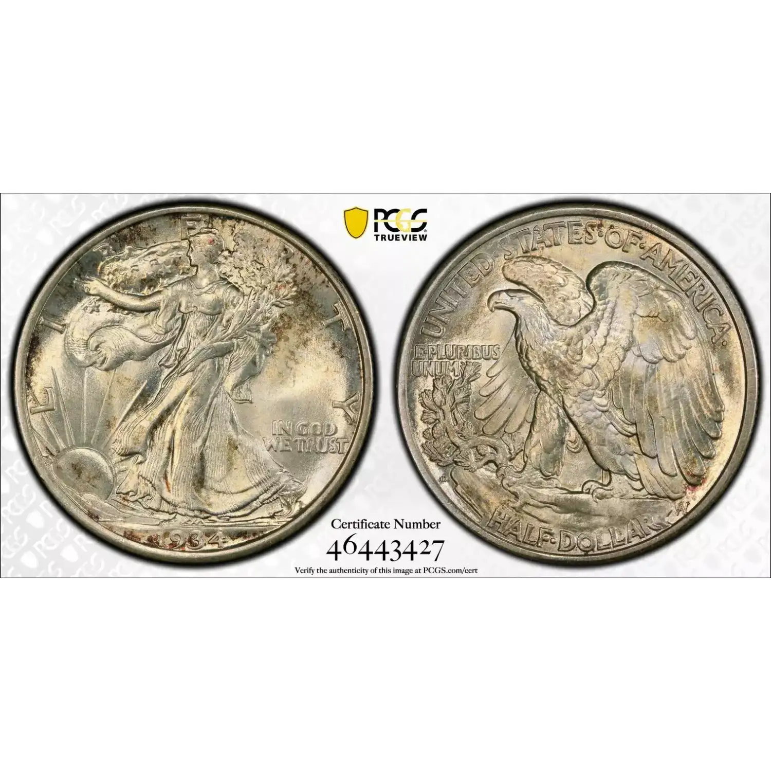 1934-D Walking Liberty Half Dollar PCGS MS-65+