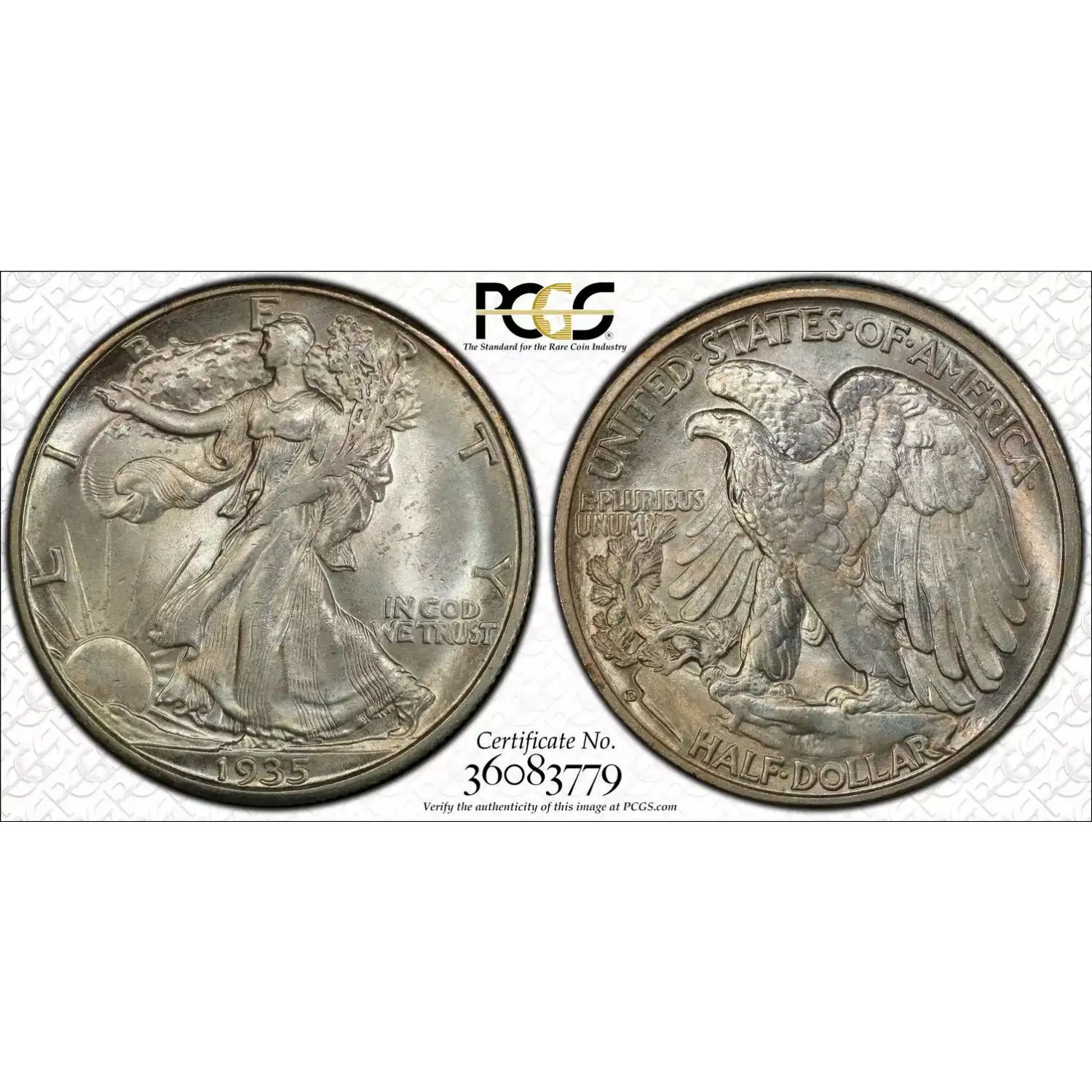 1935-D Walking Liberty Half Dollar PCGS MS-65