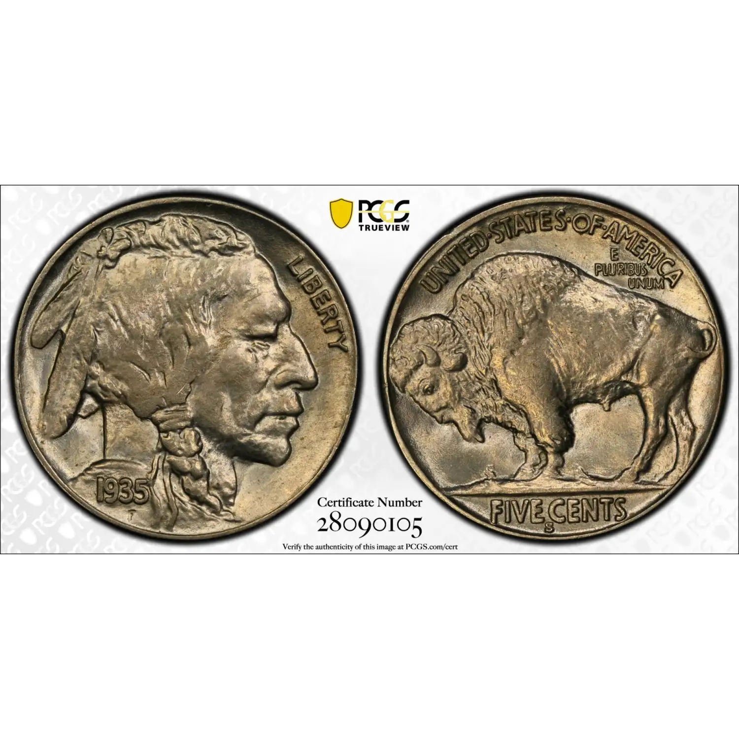 1935-S Buffalo Nickel PCGS MS-65