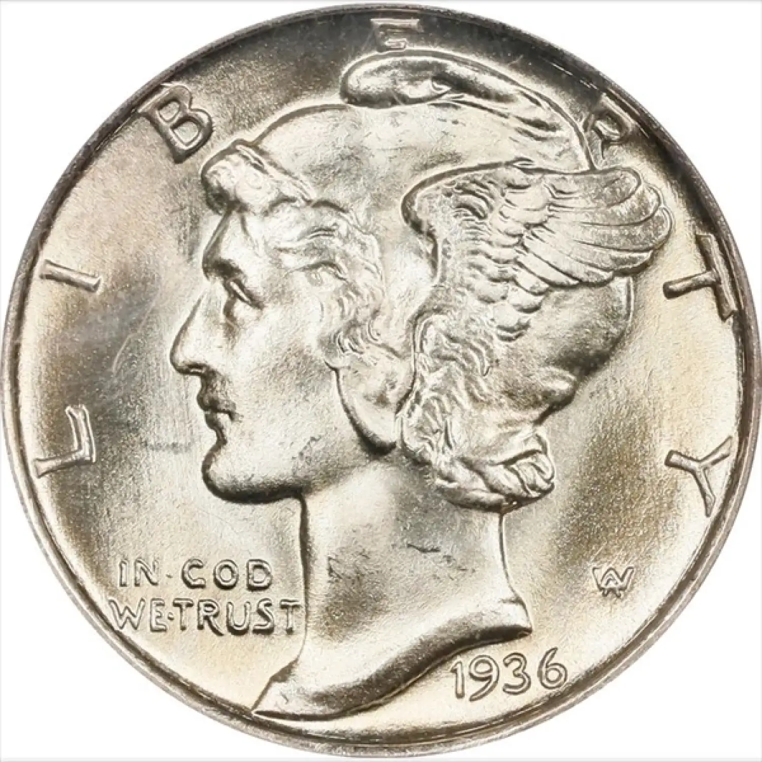1936-S Mercury Dime PCGS MS-66 FB