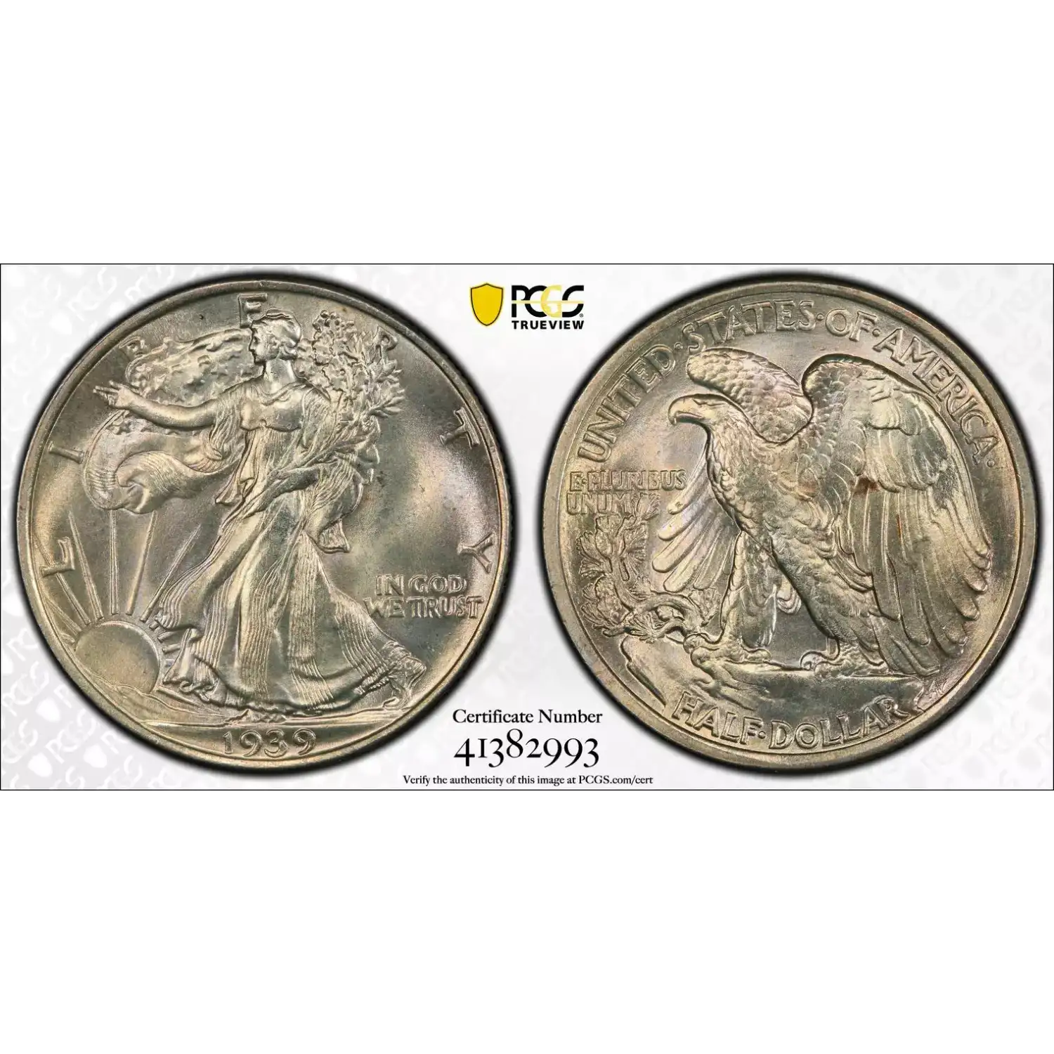 1939 Walking Liberty Half Dollar PCGS MS-66