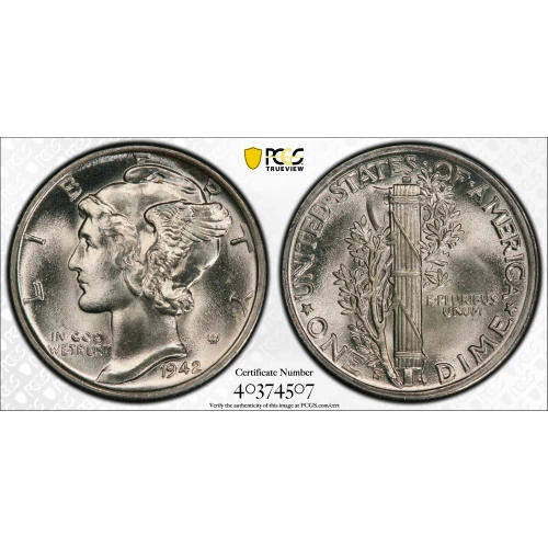 1942-S 10C, FB