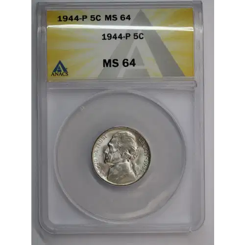 1944 P Jefferson Nickel ANACS MS-64 (3)