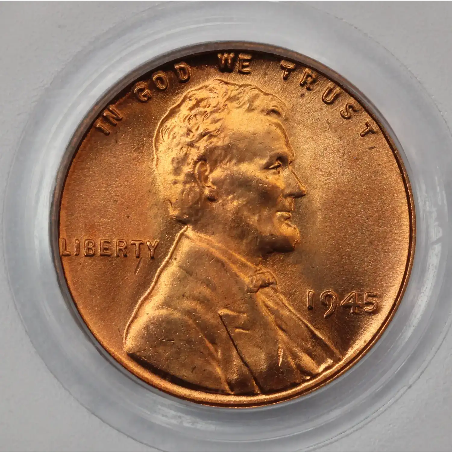 1945 Lincoln Cent PCGS MS-64 RD