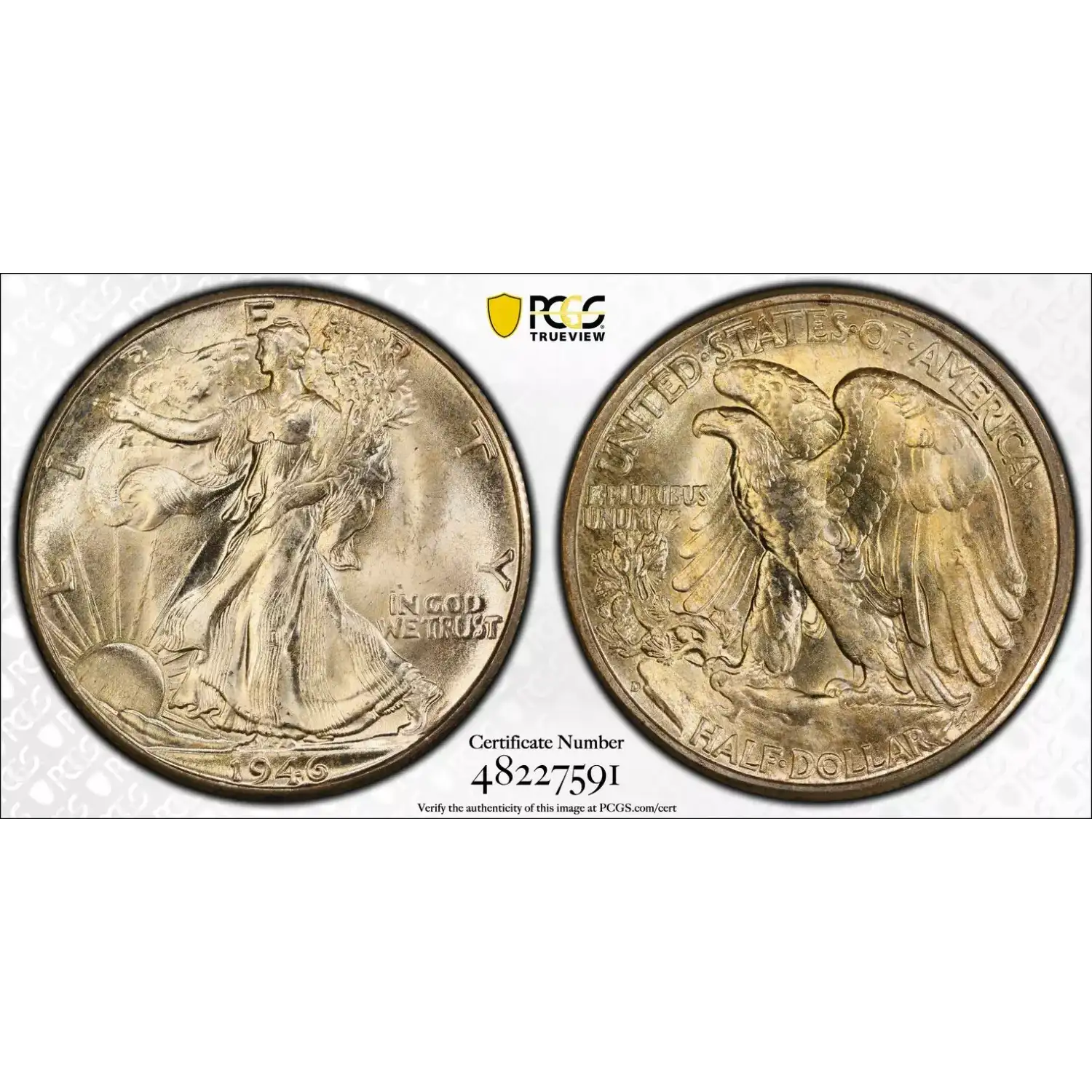 1946-D Walking Liberty Half Dollar PCGS MS-65