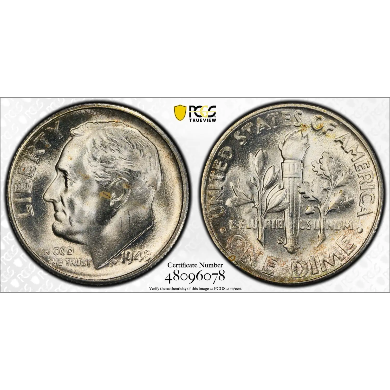 1948-S Roosevelt Dime PCGS MS-66