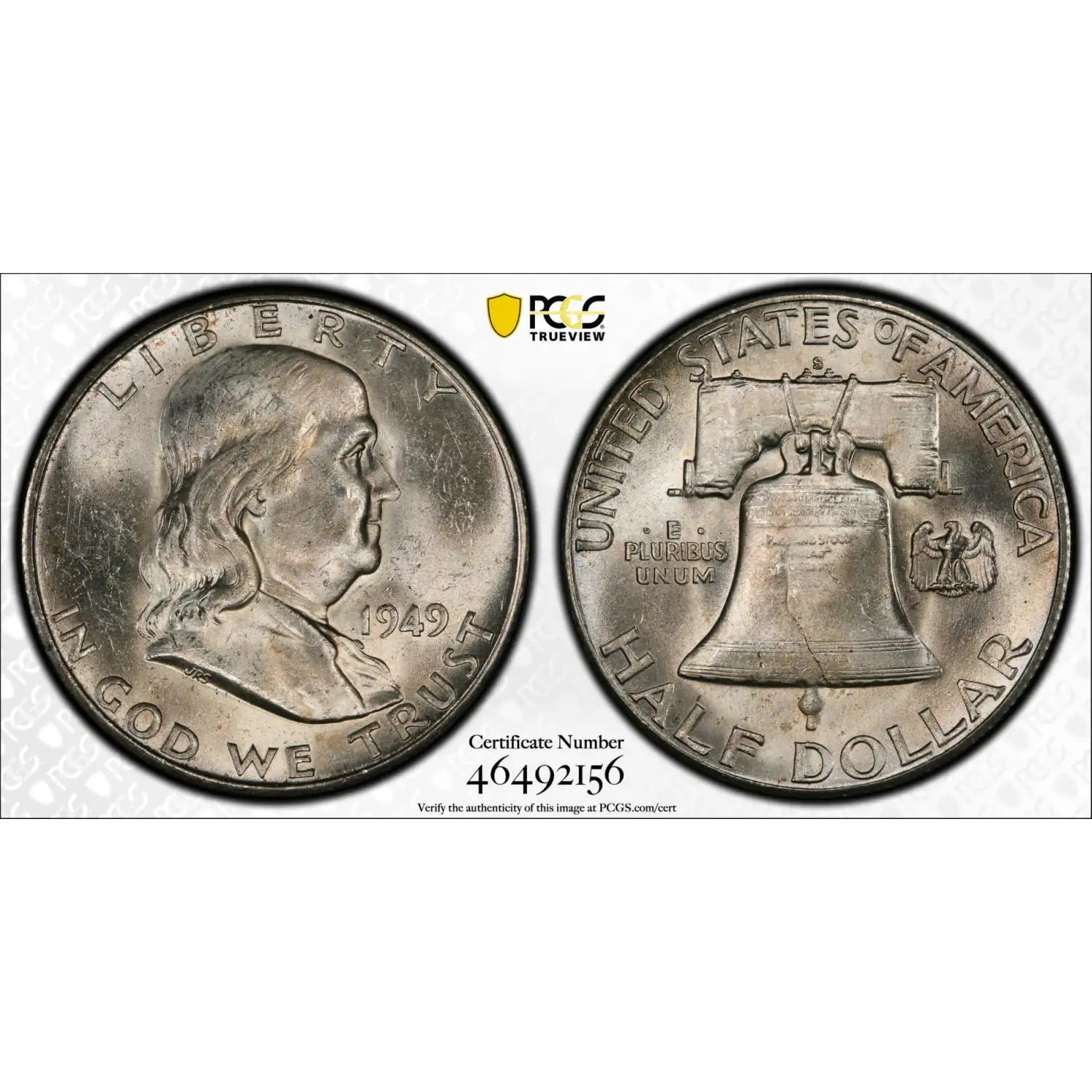 1949-S Franklin Half Dollar PCGS MS-63