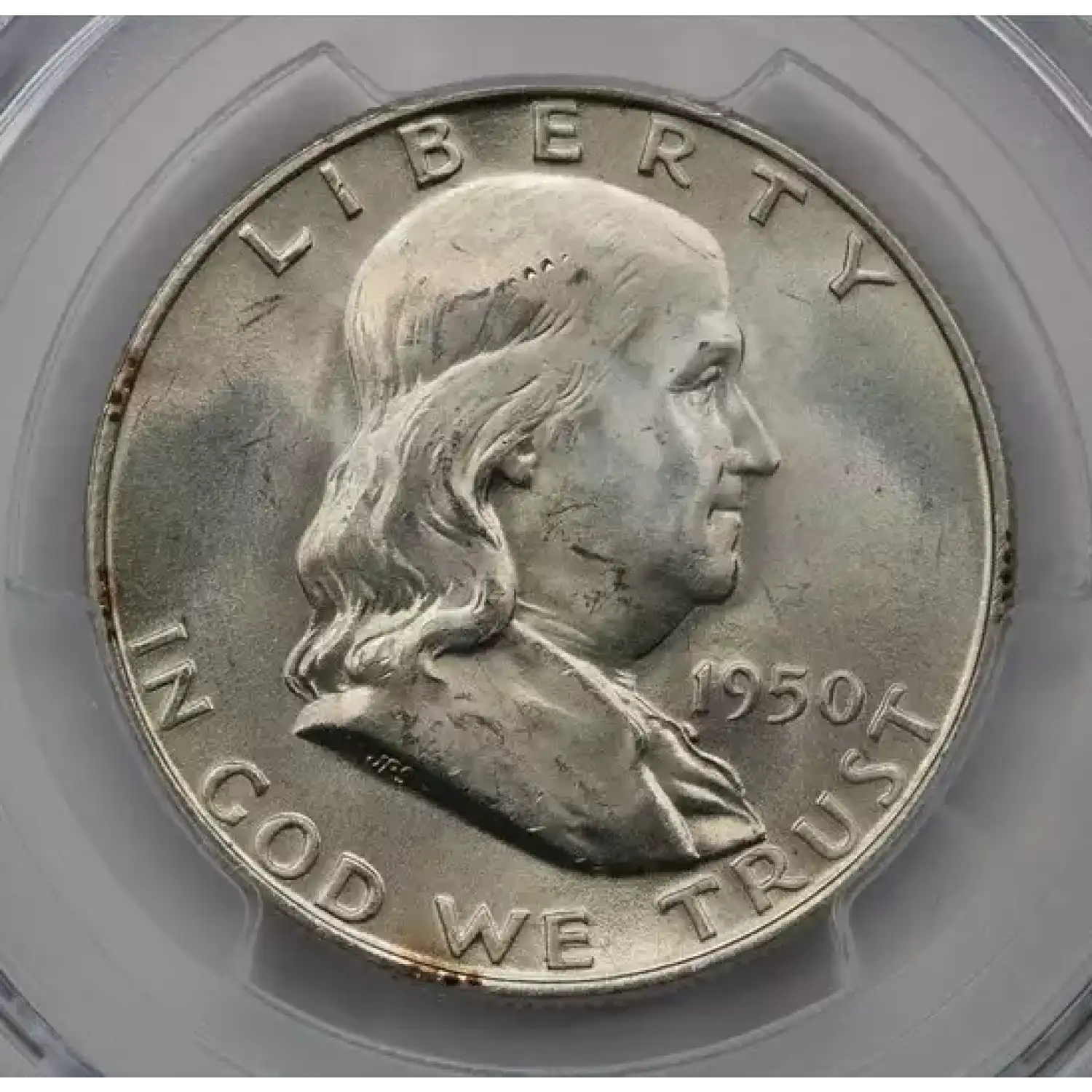 1950-D Franklin Half Dollar PCGS MS-64 FBL