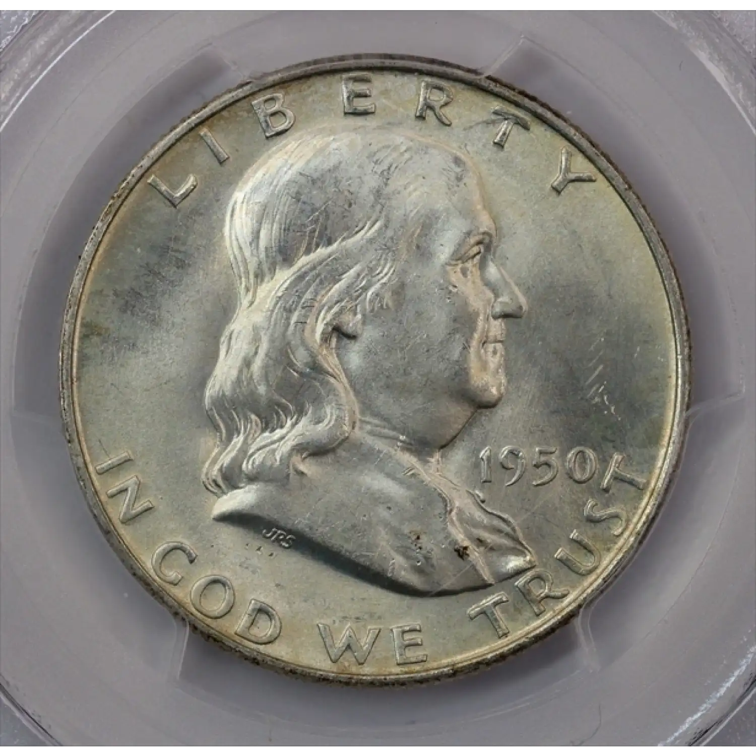 1950-D Franklin Half Dollar PCGS MS-64+ FBL