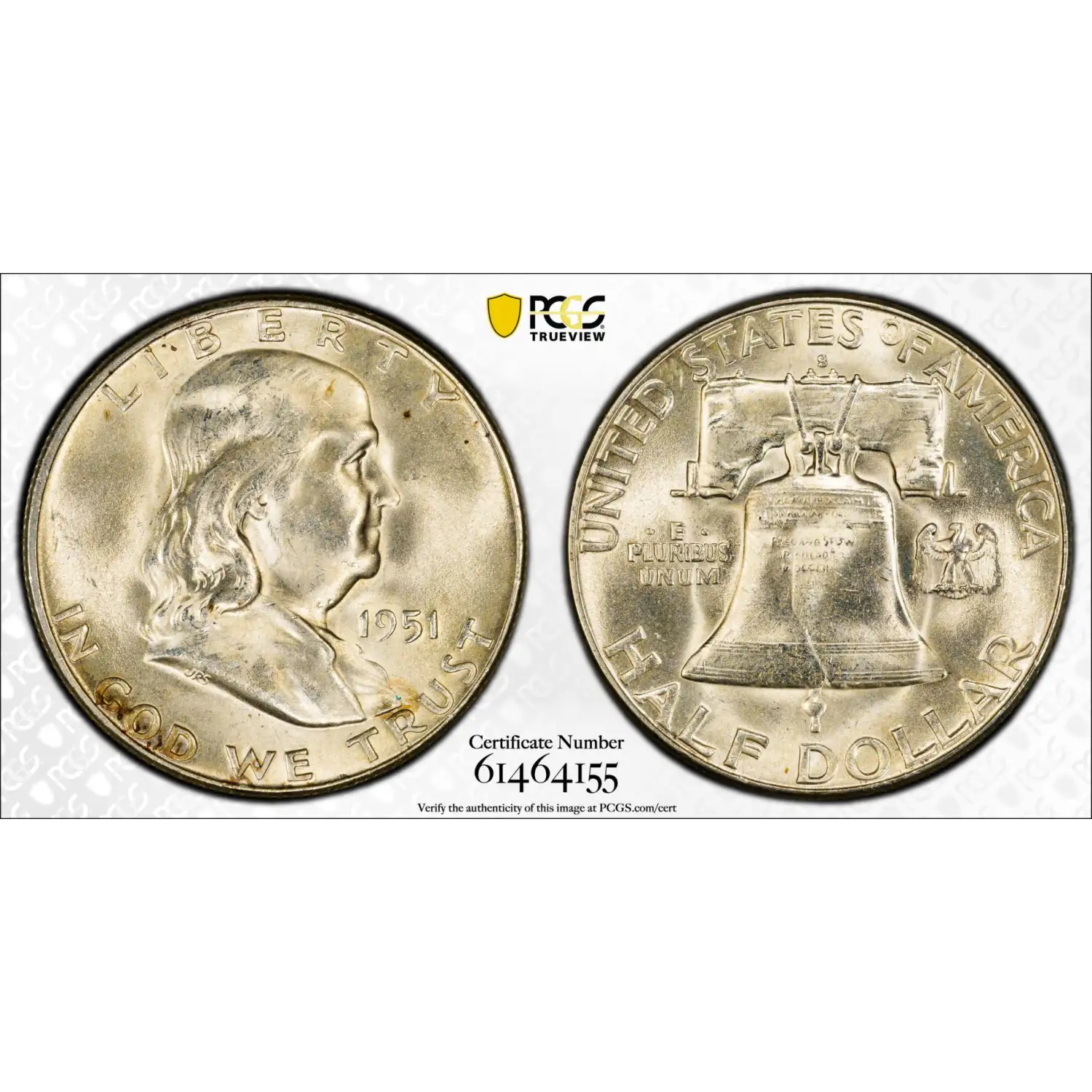 1951-S Franklin Half Dollar PCGS MS-64