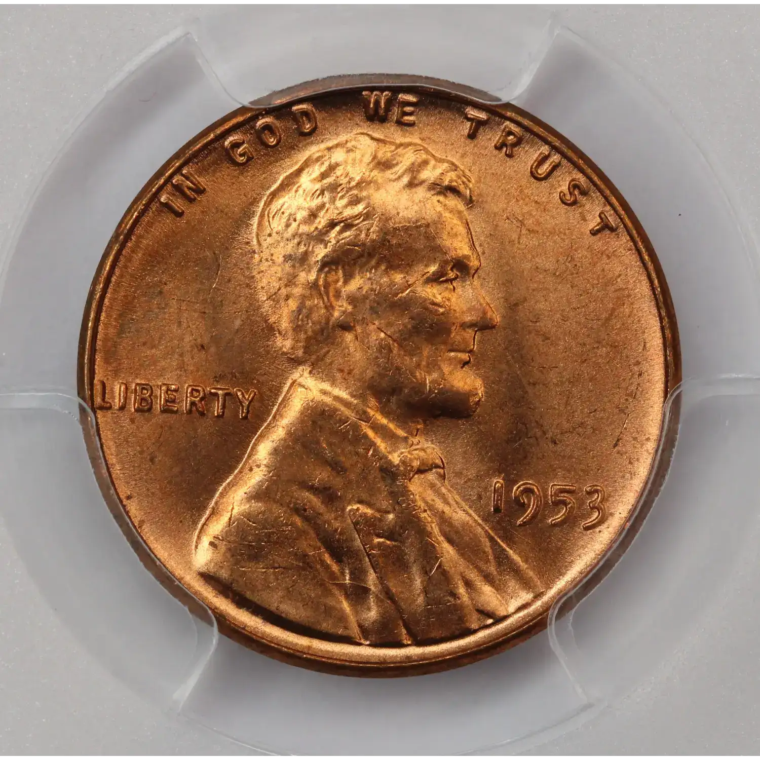 1953 Lincoln Cent PCGS MS-65 RD