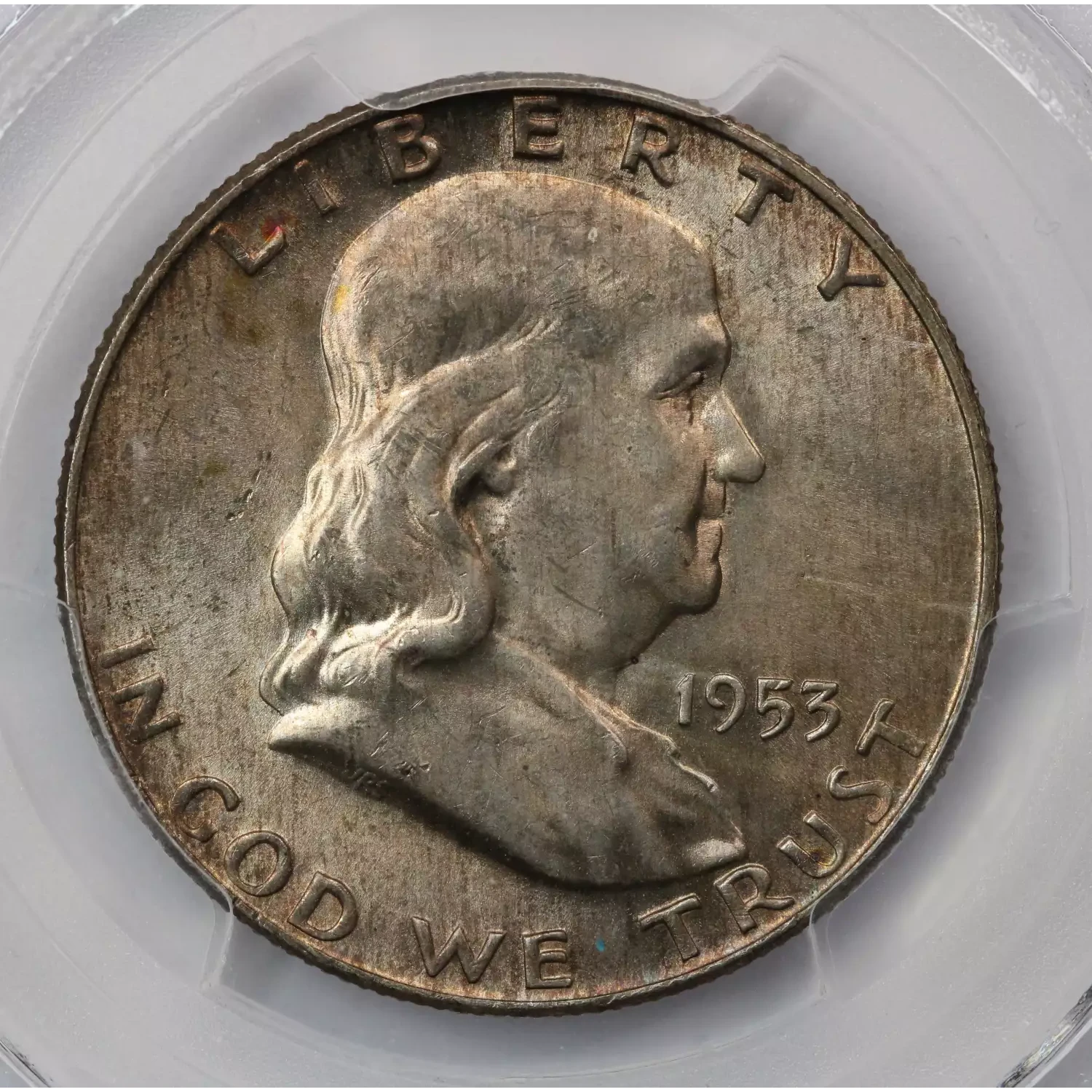 1953-D Franklin Half Dollar PCGS MS-64+ FBL