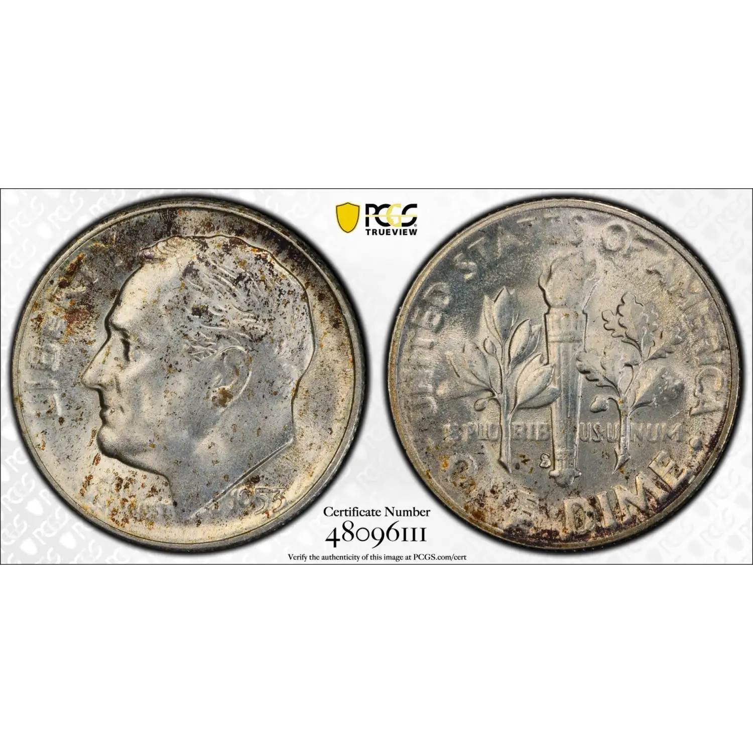 1953-S Roosevelt Dime PCGS MS-66