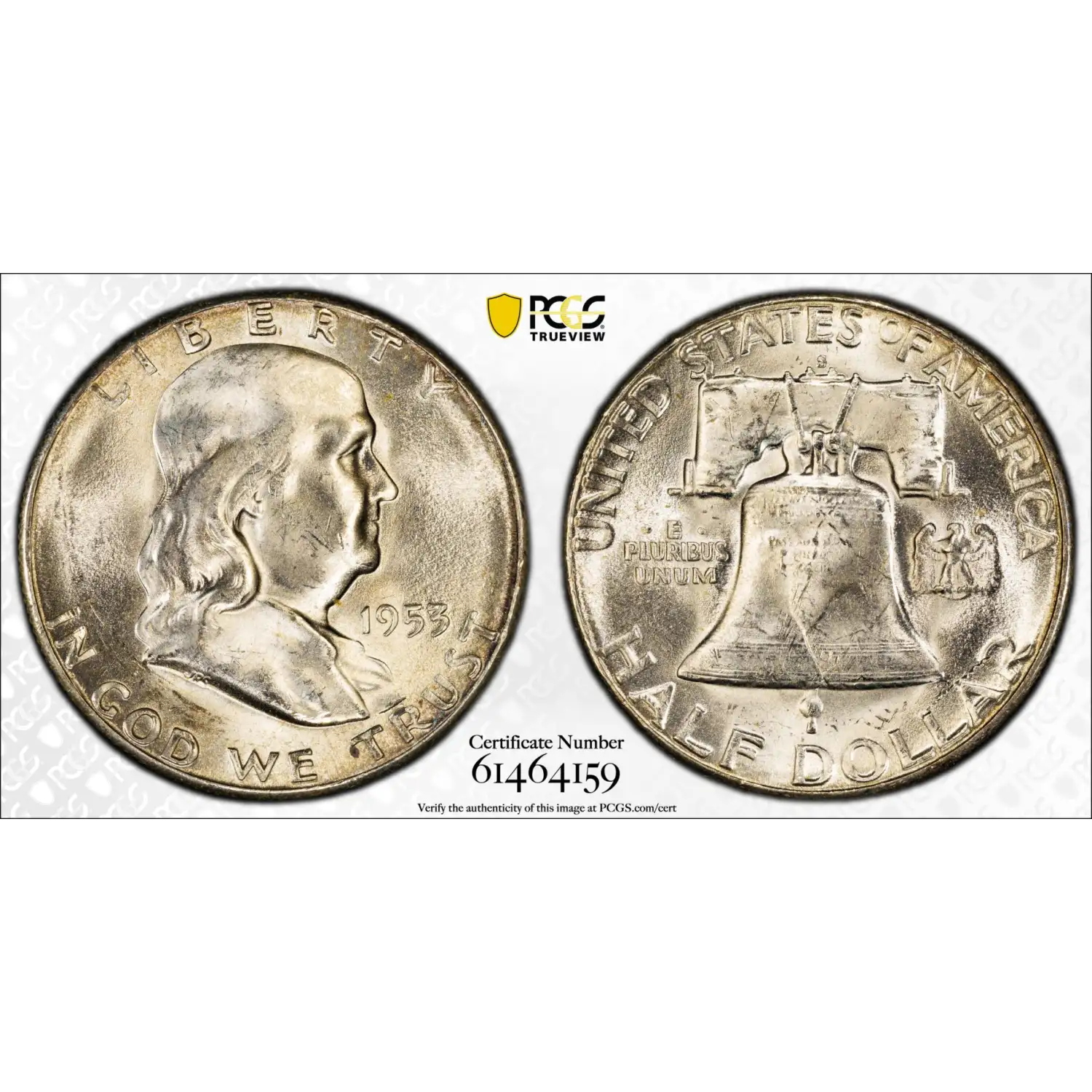 1953-S Franklin Half Dollar PCGS MS-63
