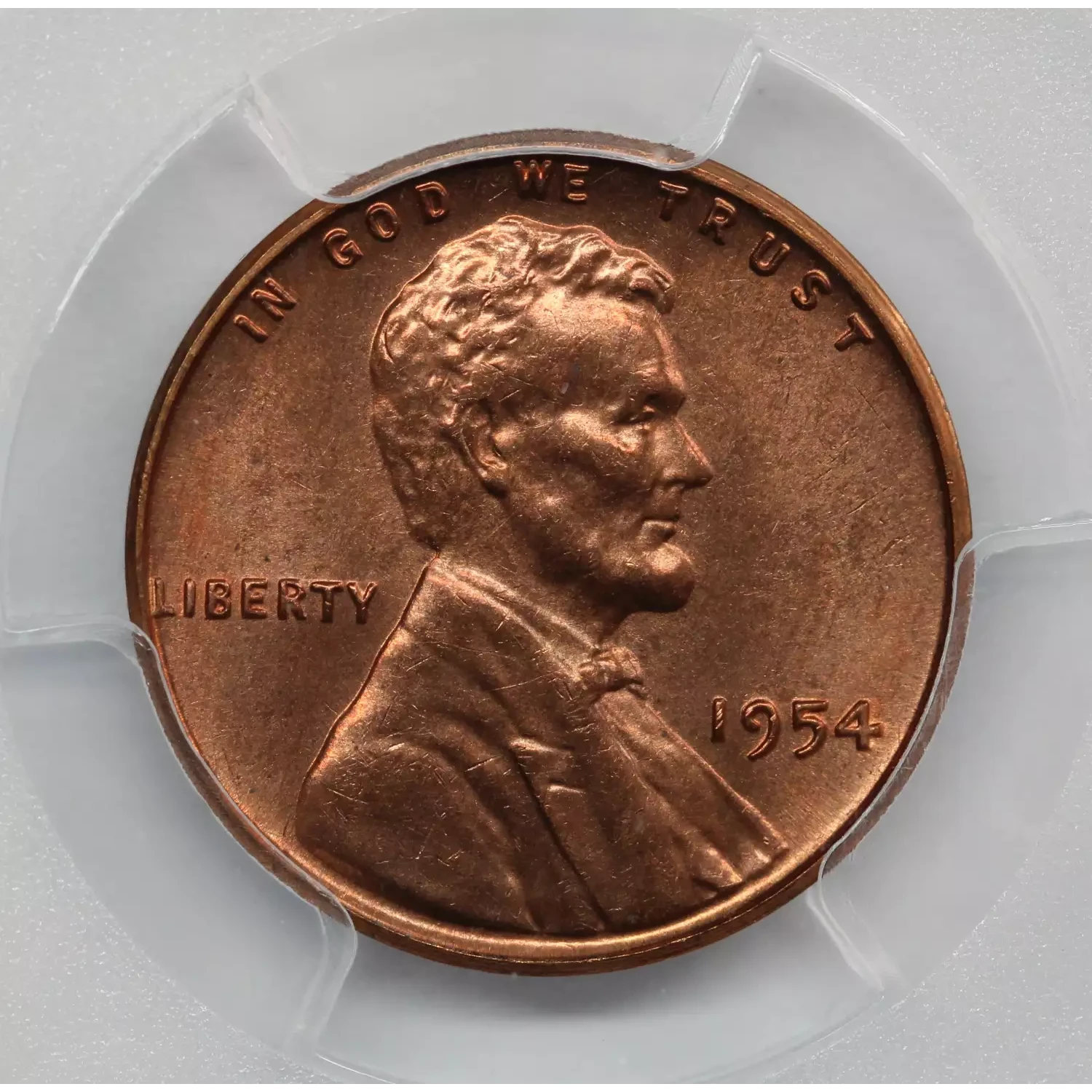 1954 Lincoln Cent PCGS MS-65 RD