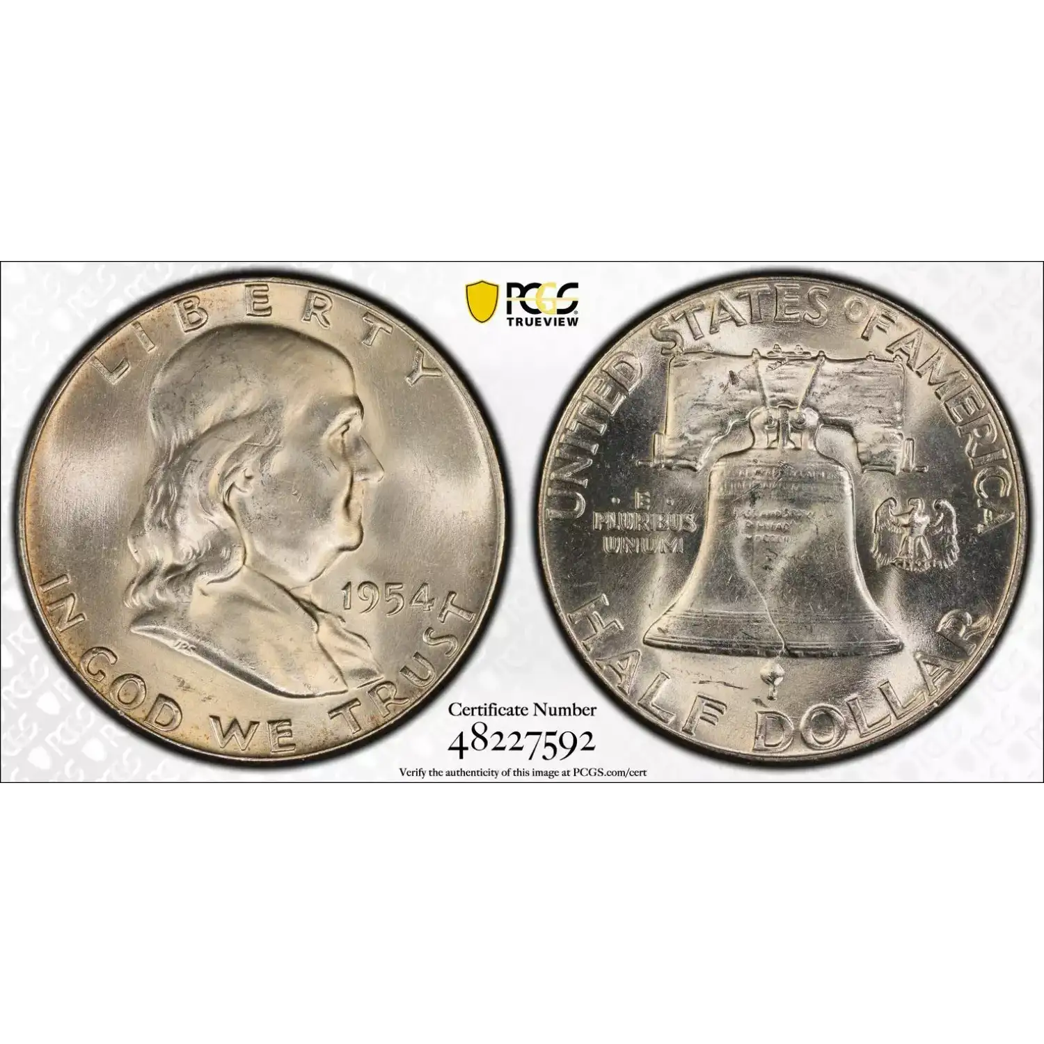 1954 Franklin Half Dollar PCGS MS-64 "Bugs Bunny" FS-401