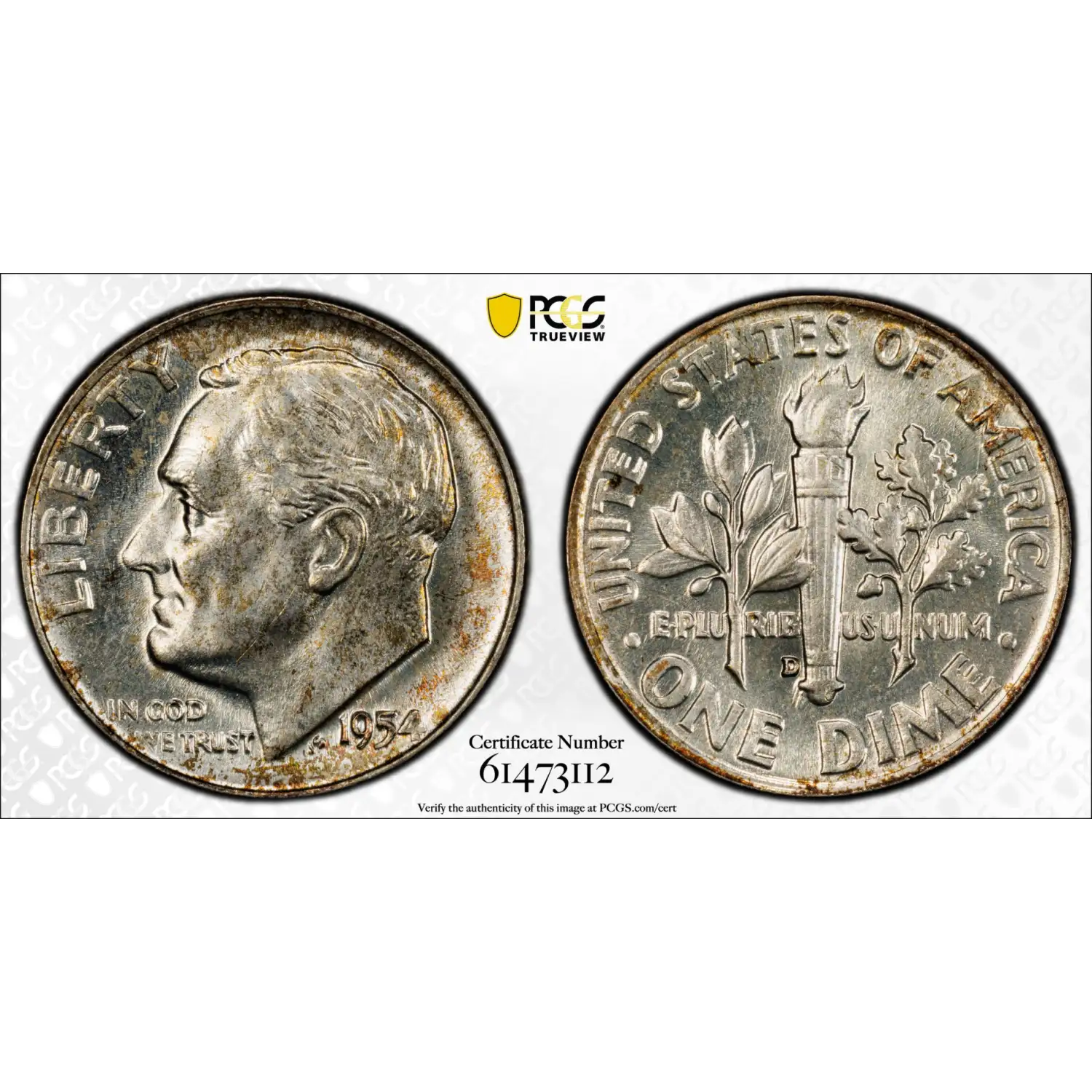 1954-D Roosevelt Dime PCGS MS-66