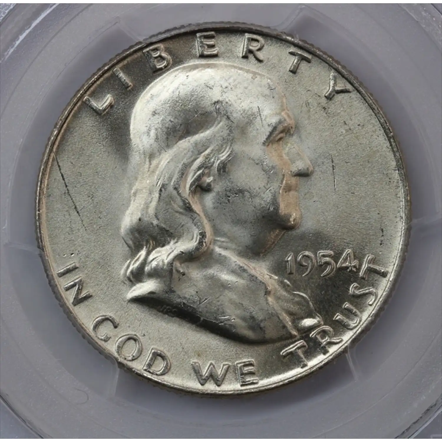 1954-D Franklin Half Dollar PCGS MS-64 FBL