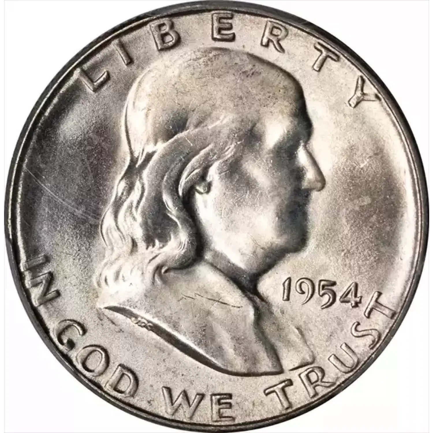 1954-S Franklin Half Dollar PCGS MS-64 FBL