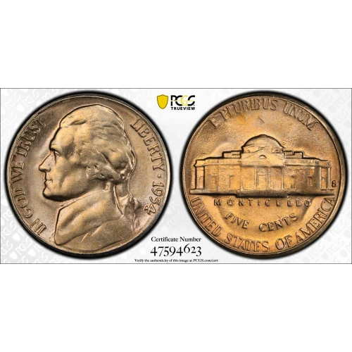 1954-S/D 5C Overmintmark FS-501