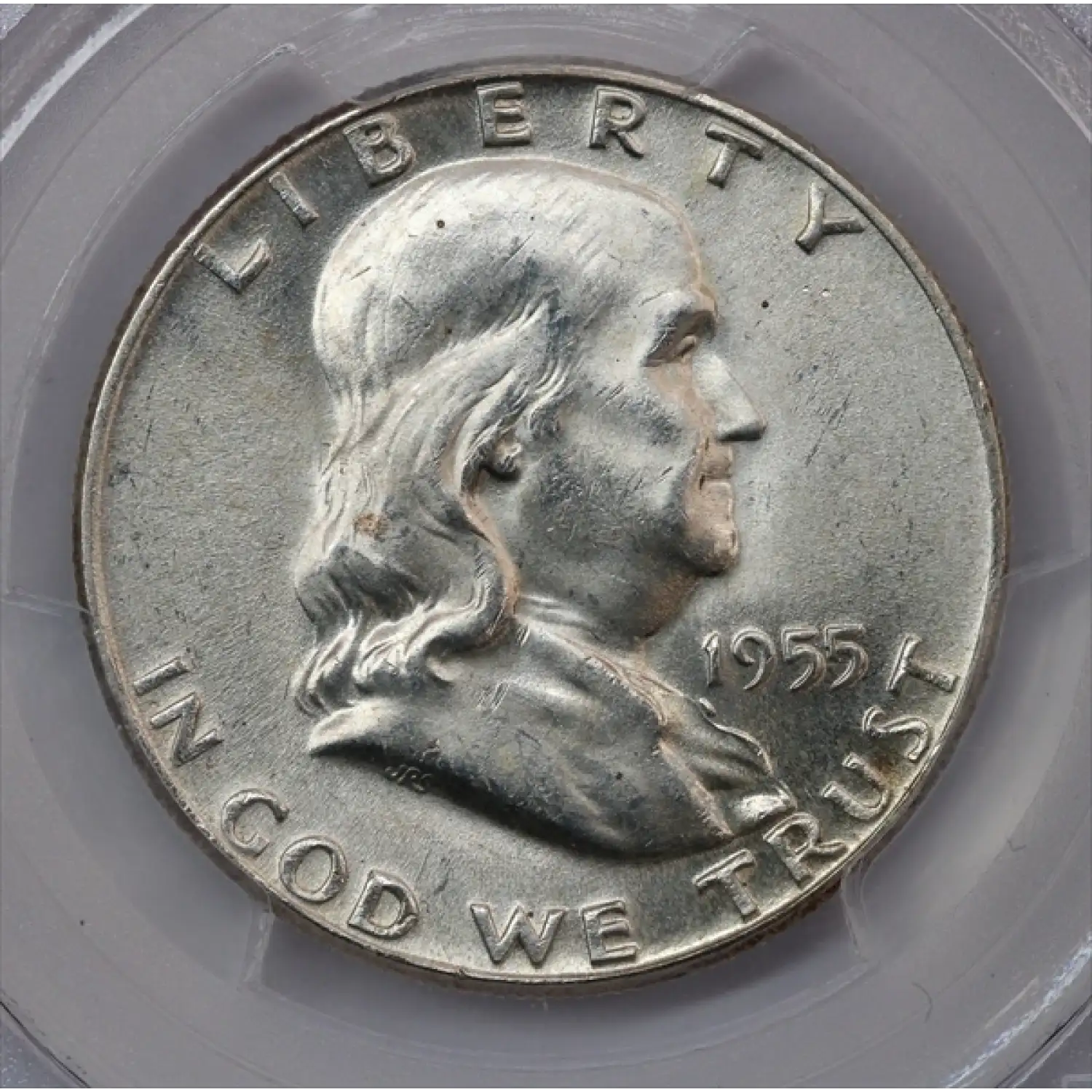 1955 Franklin Half Dollar PCGS MS-64+ FBL