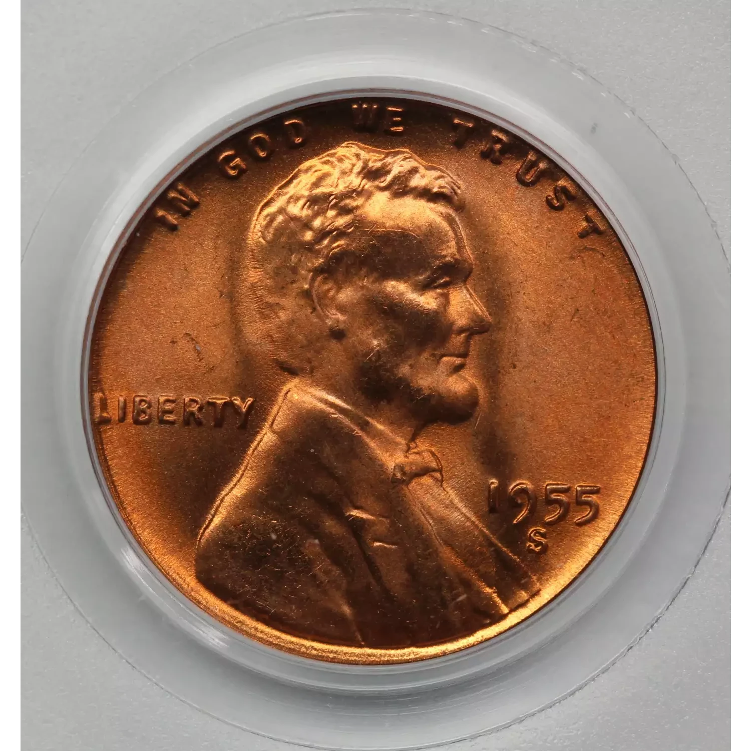 1955-S Lincoln Cent PCGS MS-66 RD