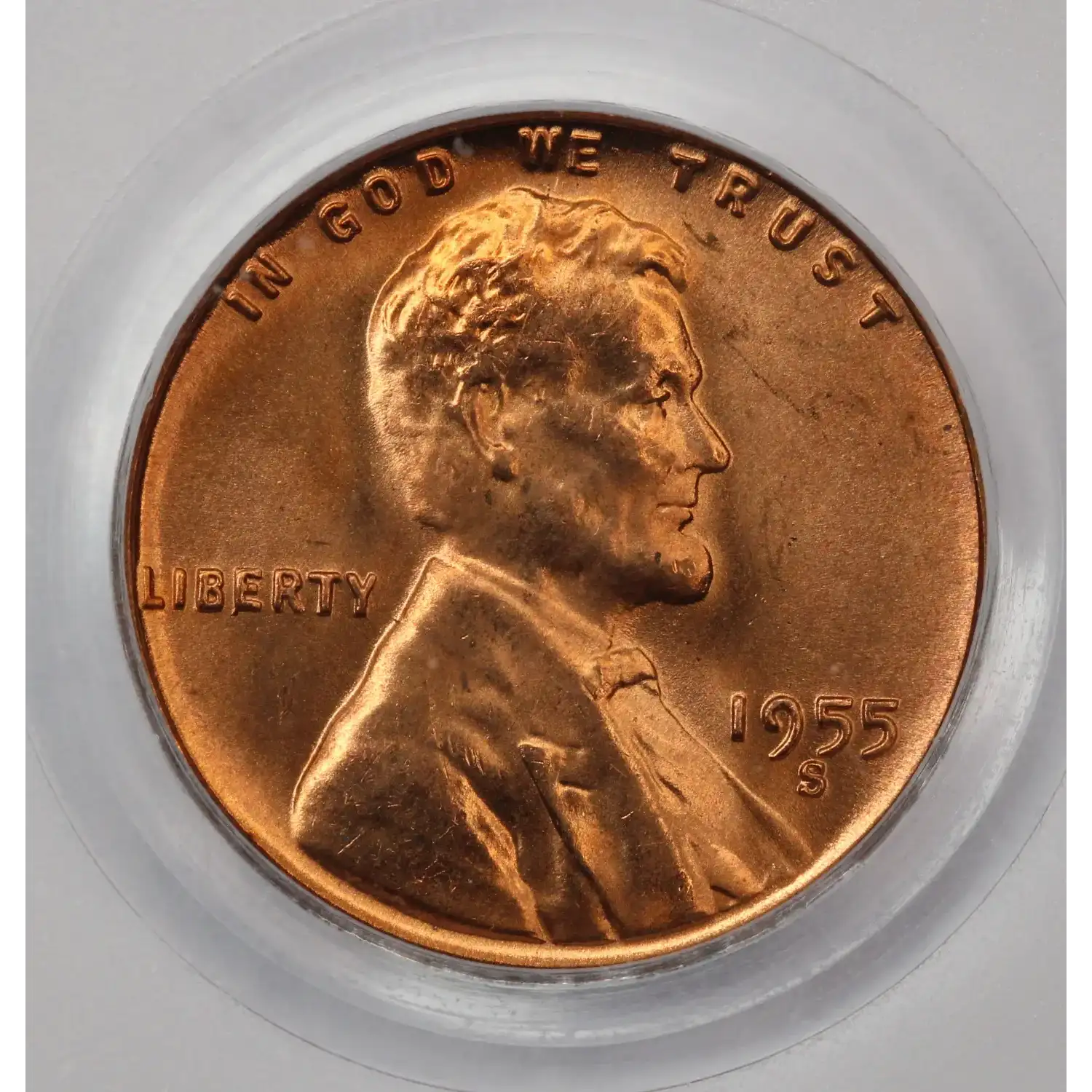 1955-S Lincoln Cent PCGS MS-65 RD