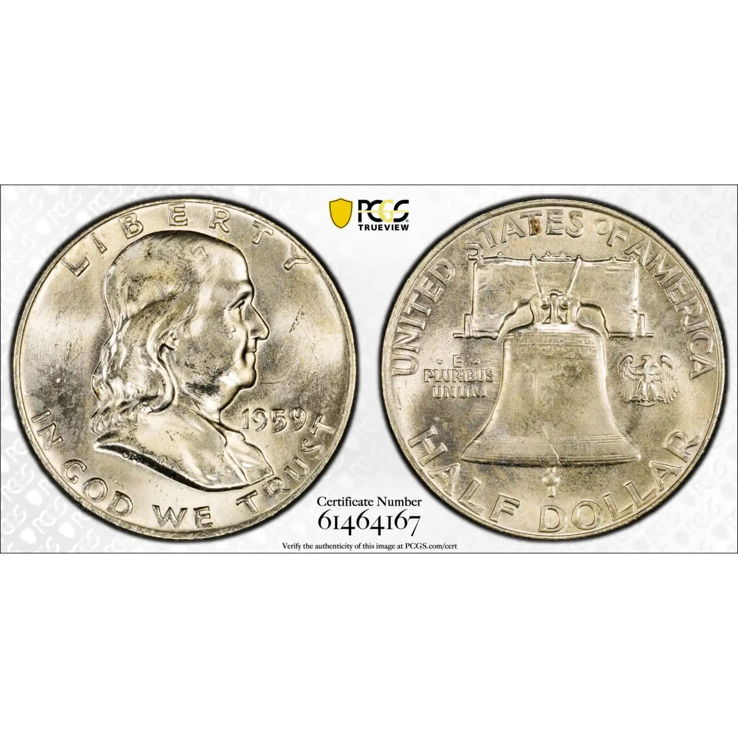 1959 Franklin Half Dollar PCGS MS-63 FBL