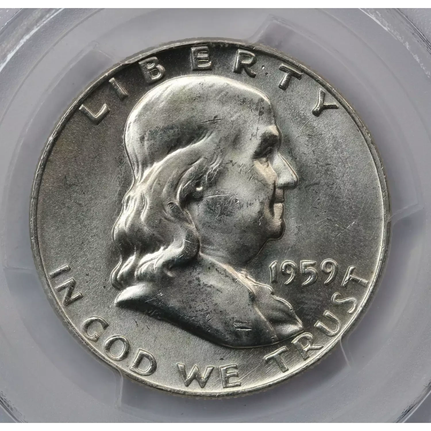 1959-D Franklin Half Dollar PCGS MS-65 FBL