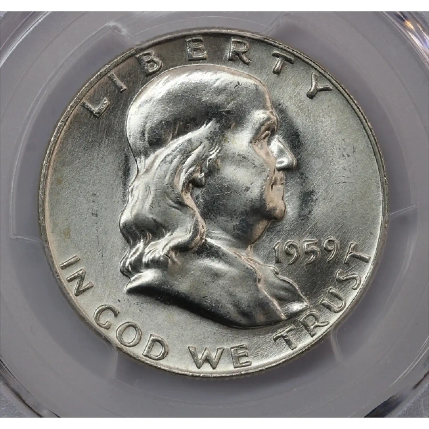 1959-D Franklin Half Dollar PCGS MS-65 FBL