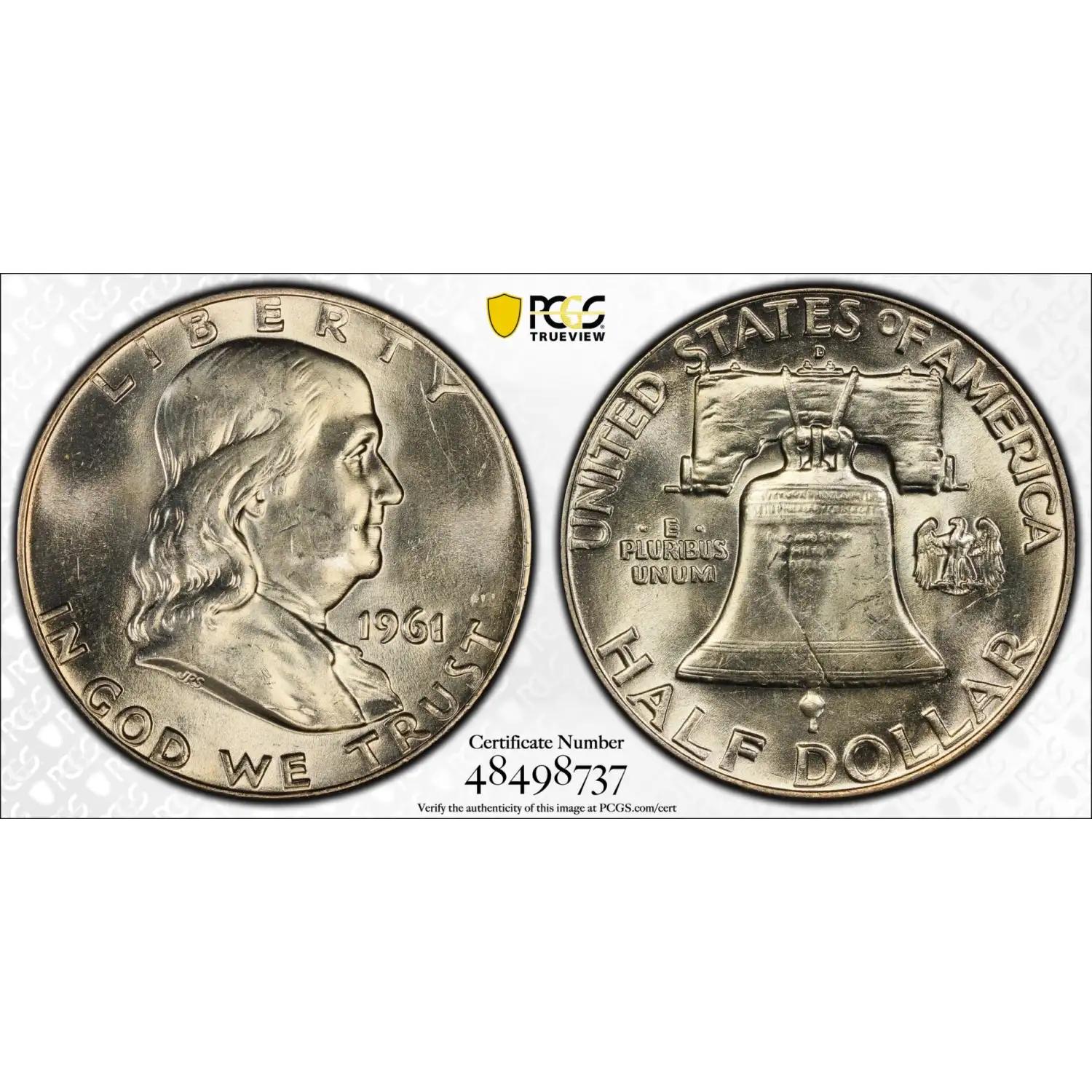 1961-D Franklin Half Dollar PCGS MS-62