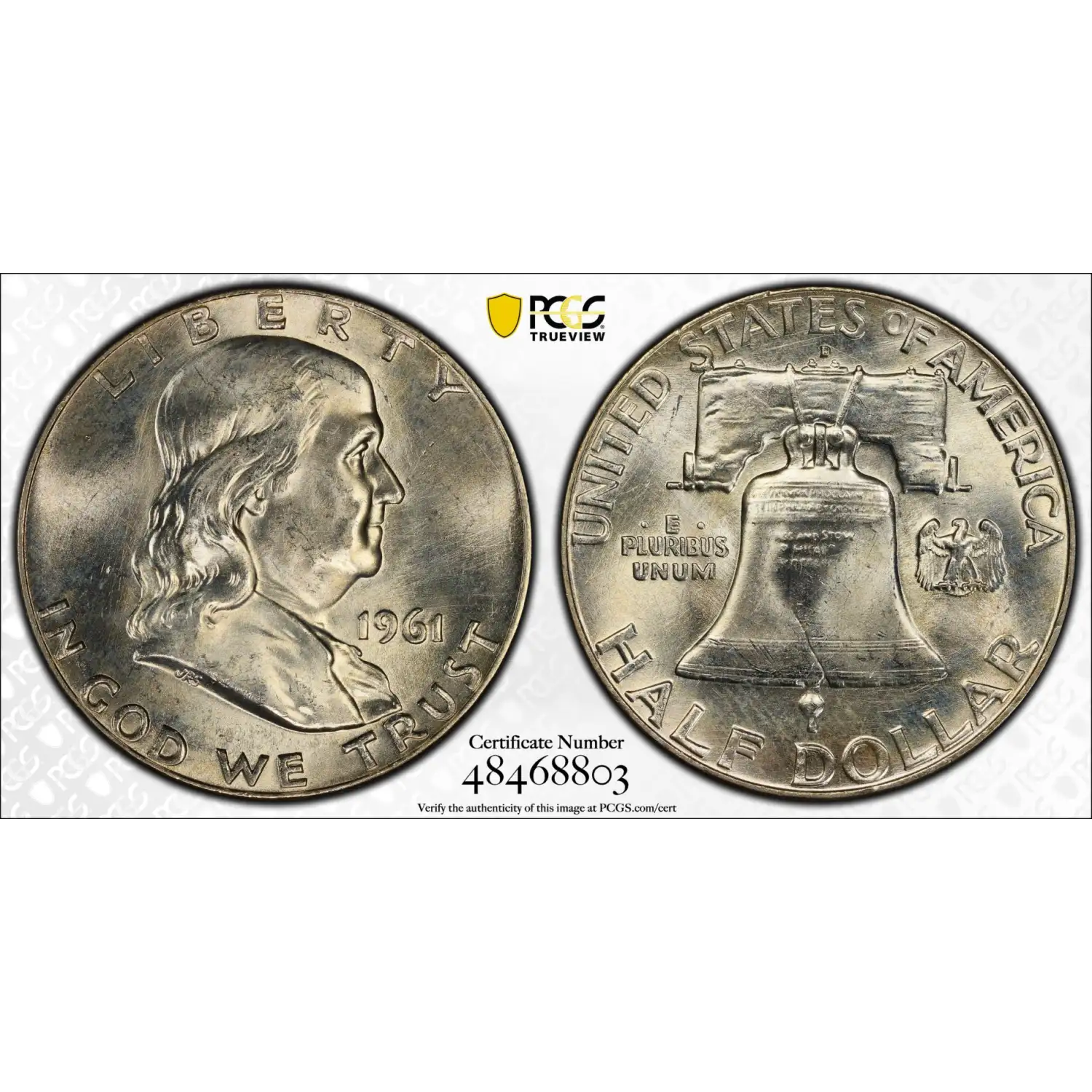 1961-D Franklin Half Dollar PCGS MS-64