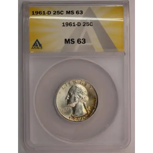 1961-D Washington Quarter ANACS MS63 (3)