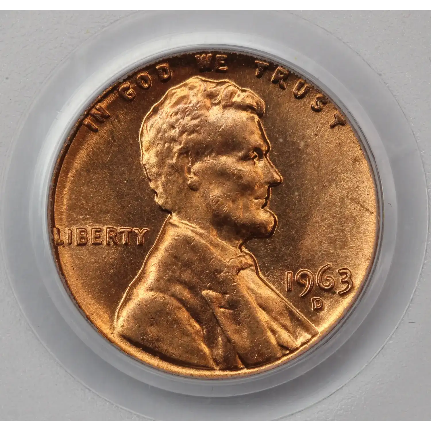 1963-D Small Cents Lincoln, Memorial Reverse PCGS MS-64 RD