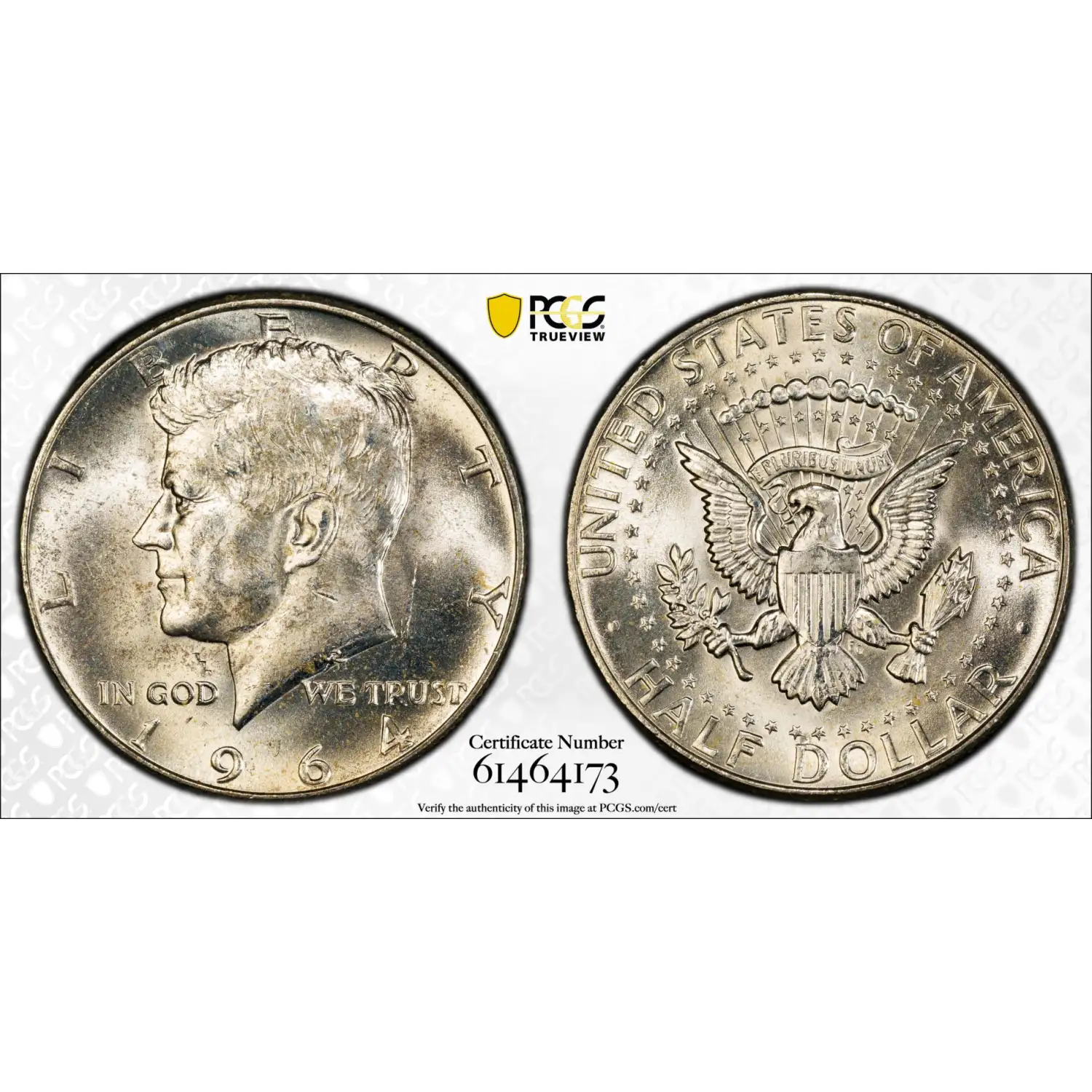 1964 Kennedy Half Dollar PCGS MS-63