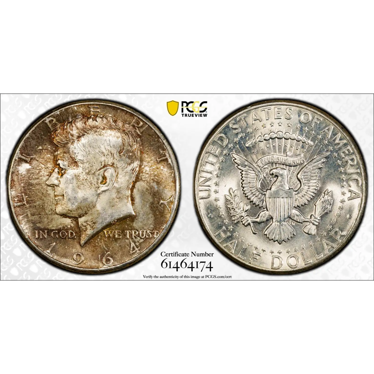 1964 Kennedy Half Dollar PCGS MS-64