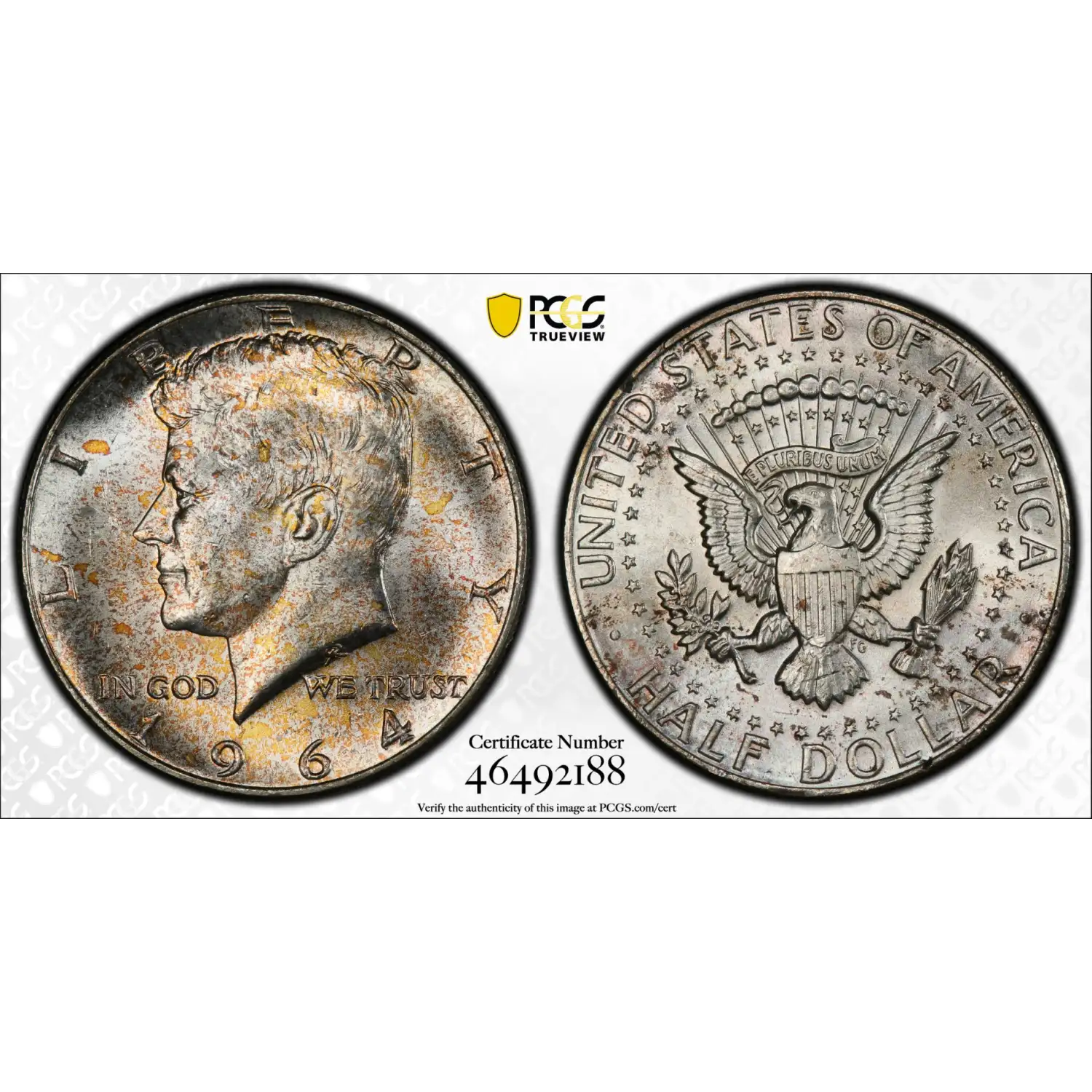 1964 Kennedy Half Dollar PCGS MS-65